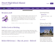 Tablet Screenshot of deserthighalumni.com